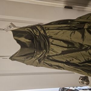 Elegant Olive Green Dress